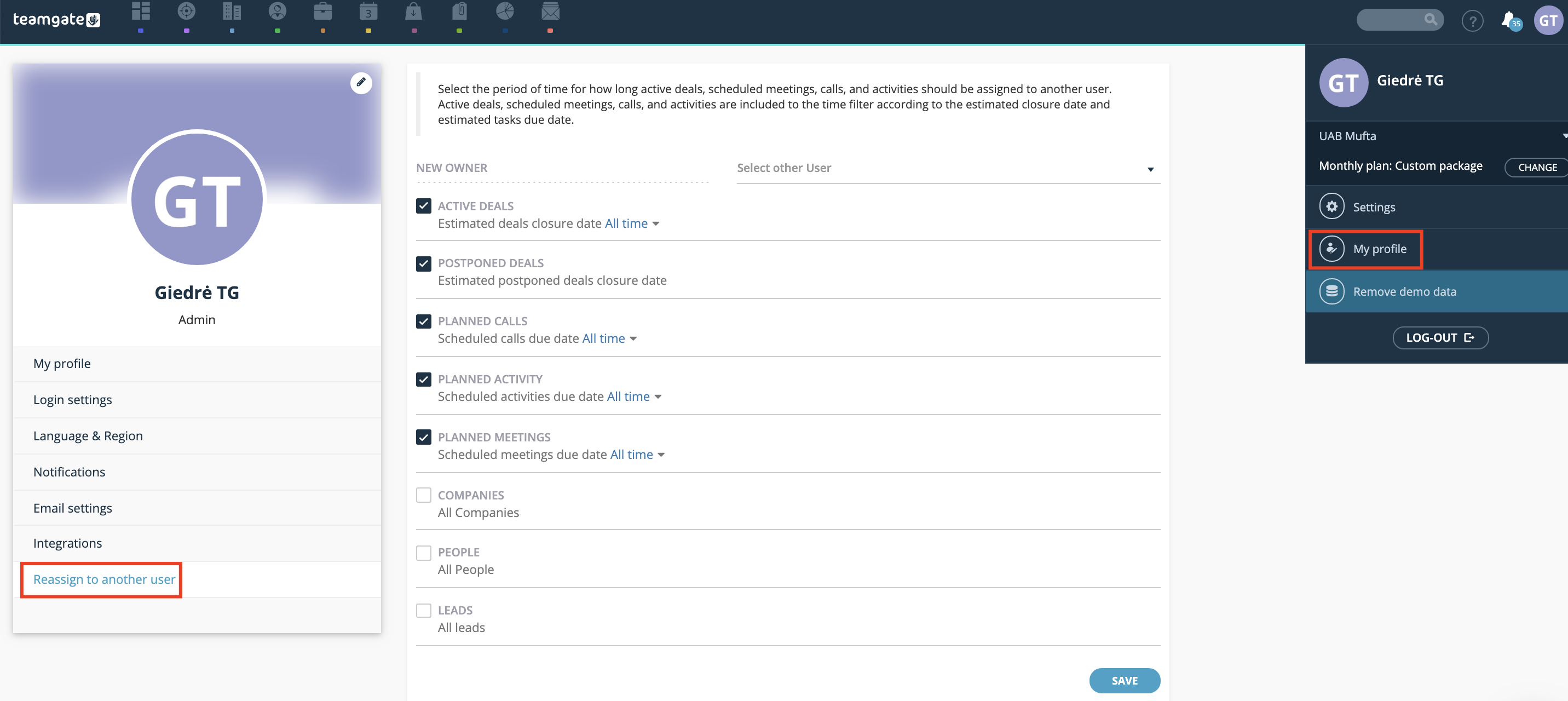 my-profile-settings-reassign-to-another-user-Teamgate-CRM.png