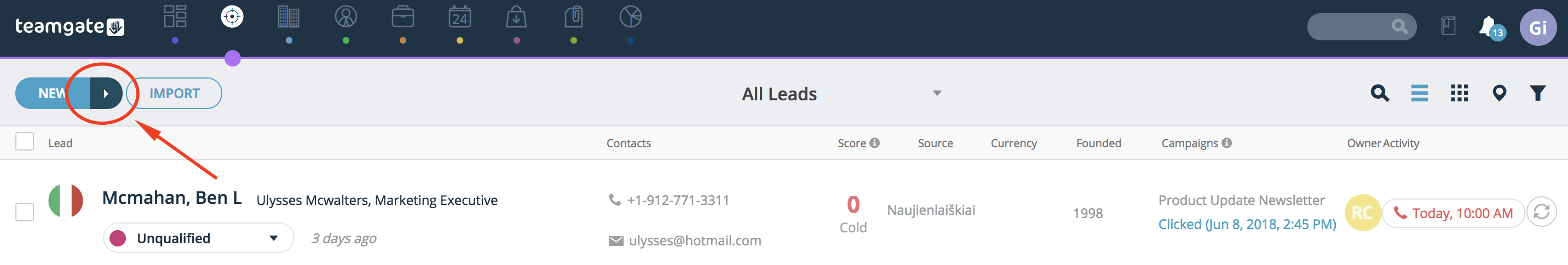 quick-menu-arrow-leads-list-Teamgate-CRM.png