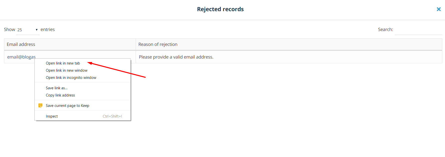 rejected-records-mailchimp-teamgate-integration.png