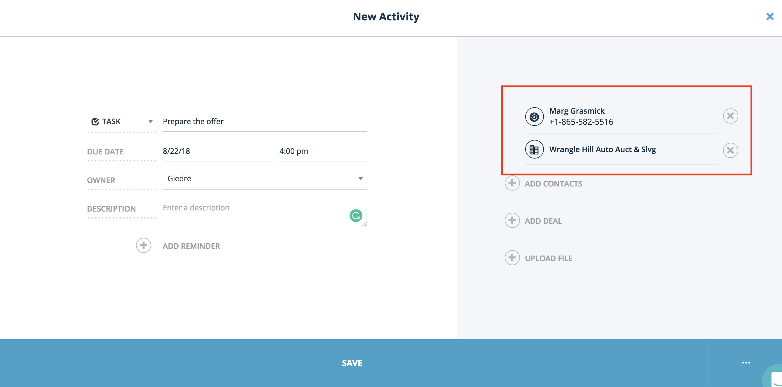 task-displayed-in-leads-profile-Teamgate-CRM.png