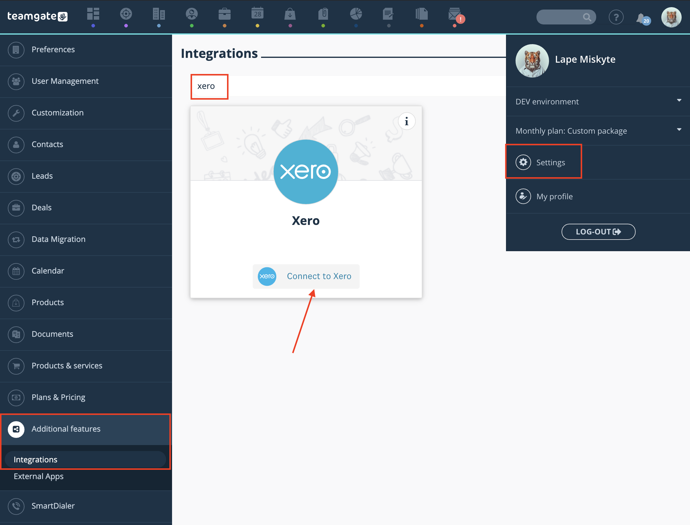 Xero-integration-login-Teamgate-CRM.png